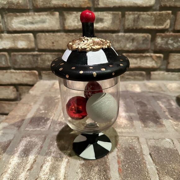 Hand Painted Apothecary Jar - Picture 3 of 4